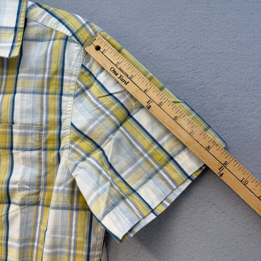 The North Face Button Down Shirt Men's S Green White Gold Plaid Casual - Picture 10 of 10